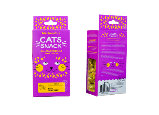 Cats Snack Galletas Rellenas Para Gato Variedades 80gr