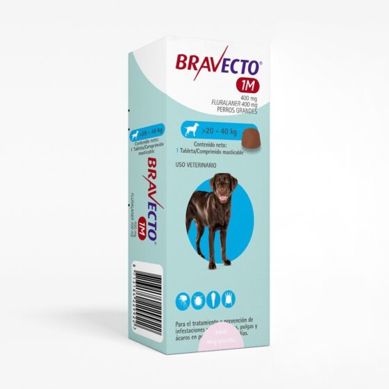 Bravecto 1 mes 400 Mg (20 - 40 Kg)