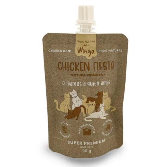 Winga Chicken Fiesta Snack para Gatos 90gr