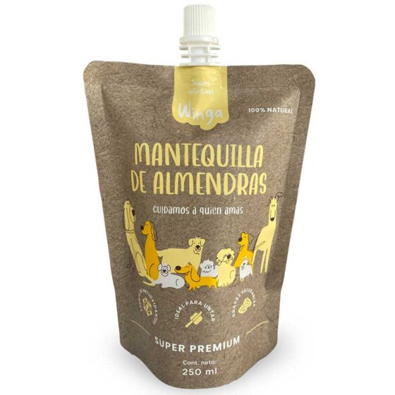 Winga Mantequilla de Almendra 250gr Snak para Perros