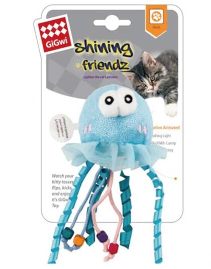 Gigwi Juguete para gatos Shining Friendz con Led y Catnip Medusa