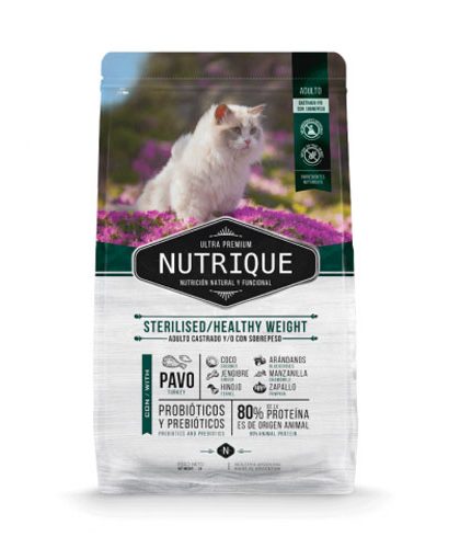 Nutrique Sterilised/Healthy Weight 7,5 kg y 2 kg