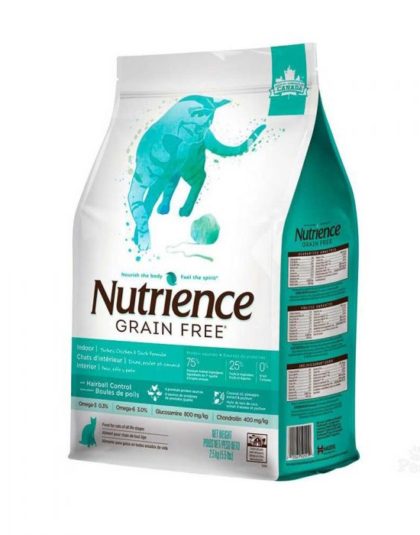 Nutrience Indoor Grain Free Cat 5 kg y 2,5 kg