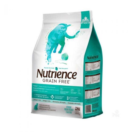Nutrience Indoor Grain Free Cat 5 kg y 2,5 kg
