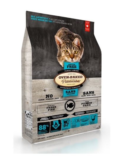 Oven Baked Cat All Life Stages Grain Free Fish 4,5 kg y 2,2 kg