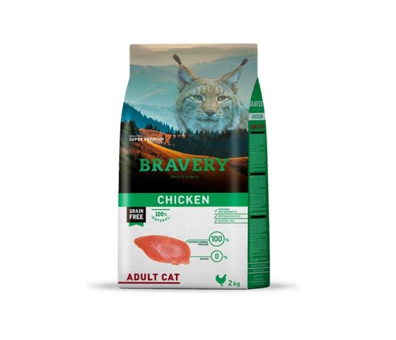 Bravery Gato Adulto Pollo Grain Free 2 kg y 7 kg