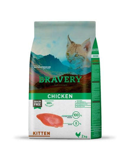 Bravery Kitten Pollo Grain Free 2 kg