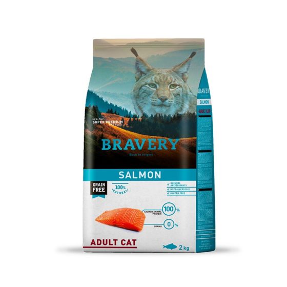 Bravery Gato Adulto Salmon Grain Free 2 y 7 kg