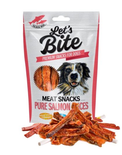 Brit Let´s Bite Meat Snacks Pure Salmon Slices 80 gr