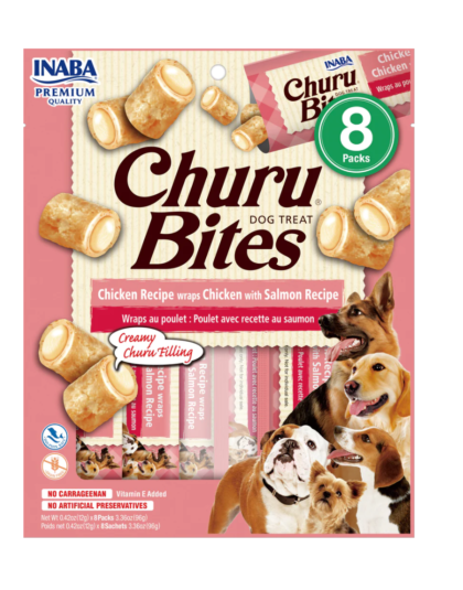 Inaba Churu Bites Pollo - Salmon Snack para perros