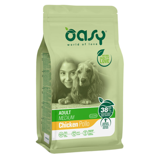 Oasy Perro Adulto Pollo Raza Mediana 12 kg