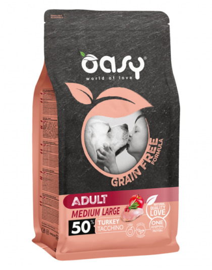 Oasy Perro Adulto Pavo Raza Mediana y Grande 12 kg