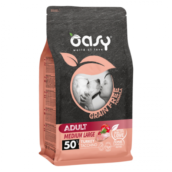 Oasy Perro Adulto Pavo Raza Mediana y Grande 12 kg