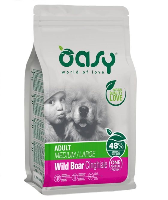 Oasy Perro Adulto Jabalí Raza Mediana y Grande 12 kg