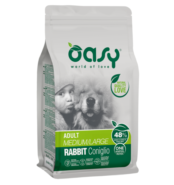Oasy Perro Adulto Conejo Raza Mediana y Grande 12 kg