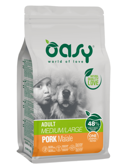 Oasy Perro Adulto Pork Raza Mediana y Grande 12 kg