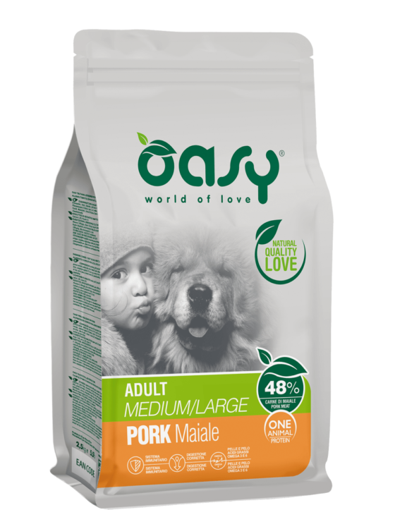 Oasy Perro Adulto Pork Raza Mediana y Grande 12 kg