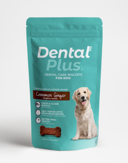 Galletas Dental Plus para Perros Jengibre-Canela 180grs