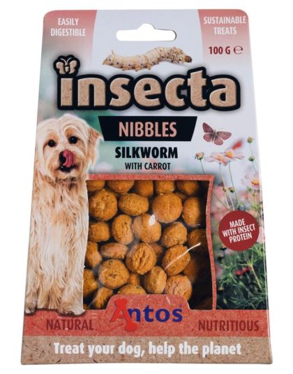 Snack Perro Insecta Silkworm With Carrot 100gr