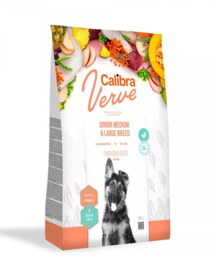 Calibra Dog Verve GF Junior M&L Chicken&Duck 2kg y 12kg