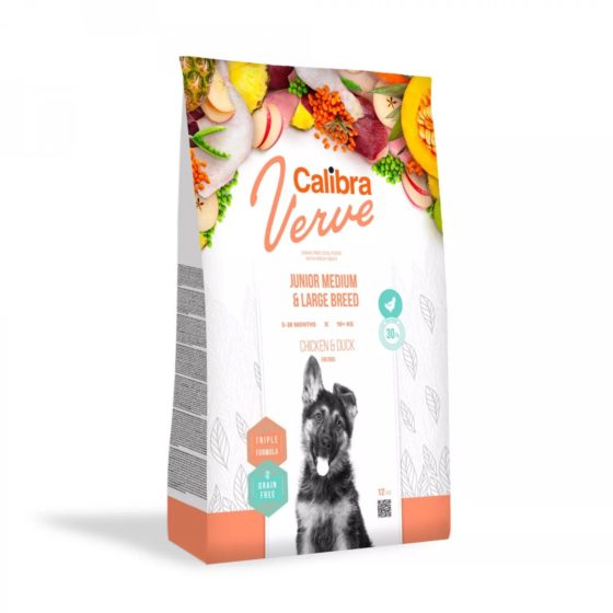 Calibra Dog Verve GF Junior M&L Chicken&Duck 2kg y 12kg