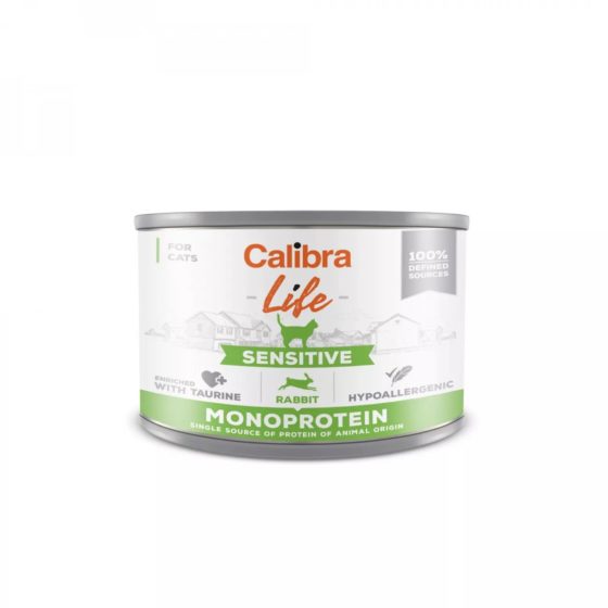 Calibra Cat Life Lata Sensitive Rabbit 200g