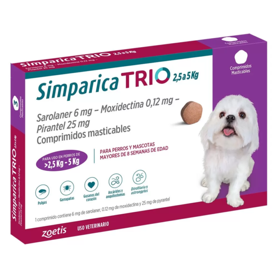 Simparica Trio 2,5-5kg 1Comp