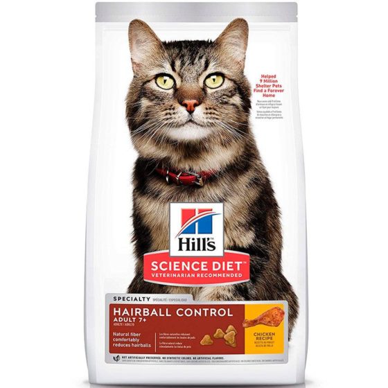 Hills Cat Adult 7+ Hairball Control  1,58kg