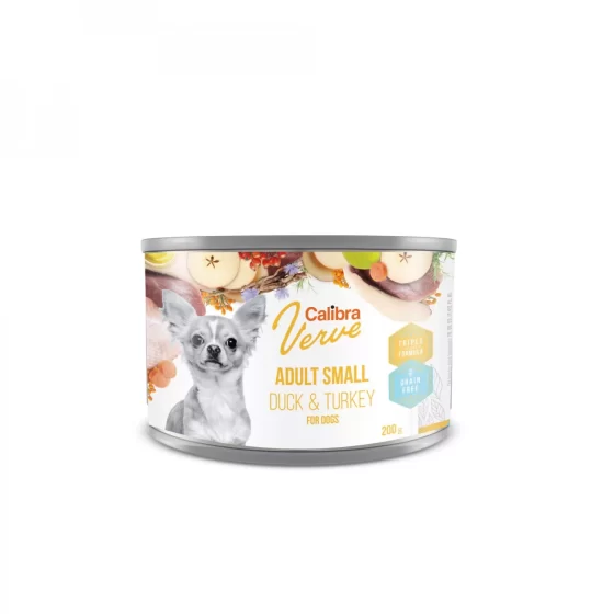 Calibra Dog Verve GF Lata  Adult Small Duck&Turkey 200g