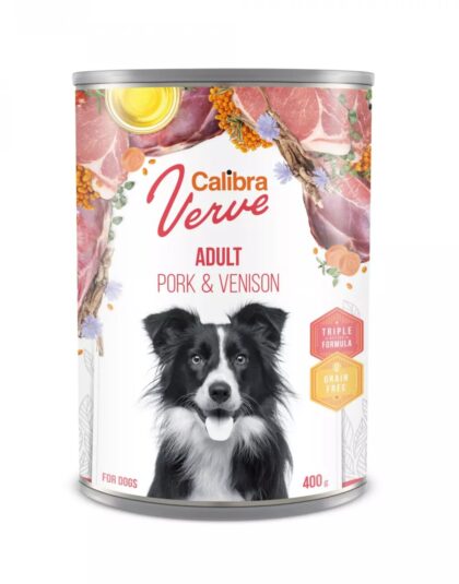 Calibra Dog Verve GF Lata Adult Pork&Venison 400gr