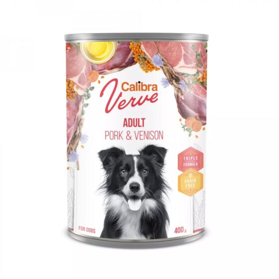 Calibra Dog Verve GF Lata Adult Pork&Venison 400gr