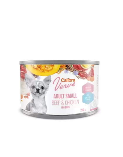 Calibra Dog Verve GF  Lata Adult Small Beef&Chicken 200g