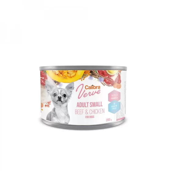Calibra Dog Verve GF  Lata Adult Small Beef&Chicken 200g