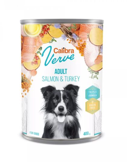 Calibra Dog Verve GF Lata Adult Salmon&Turkey 400g