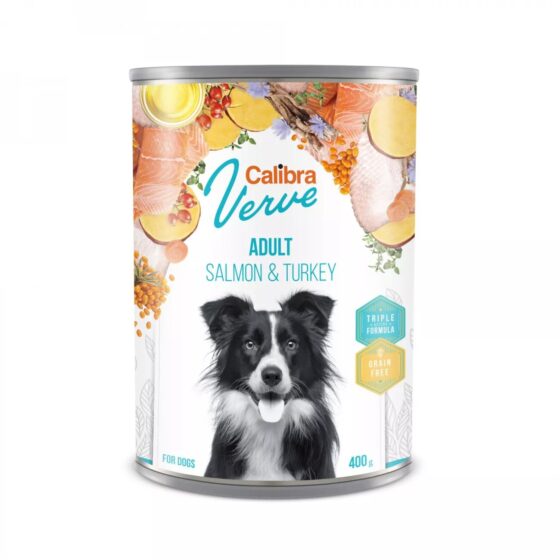 Calibra Dog Verve GF Lata Adult Salmon&Turkey 400g