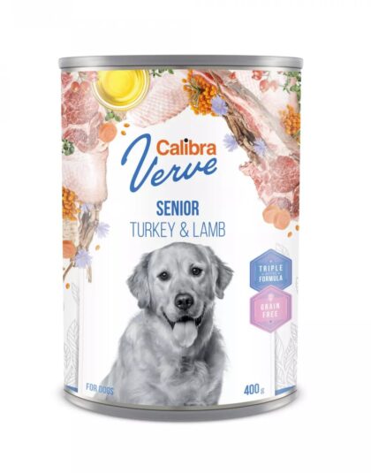 Calibra Dog Verve GF Lata Senior Turkey&Lamb 400g