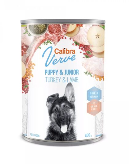 Calibra Dog Verve GF Lata Junior Turkey&Lamb 400g