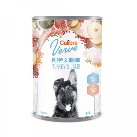Calibra Dog Verve GF Lata Junior Turkey&Lamb 400g