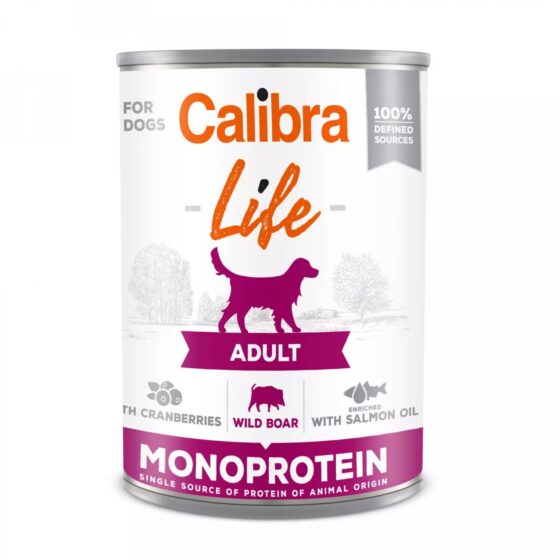 Calibra Dog Life Lata Adult Wild boar 400g