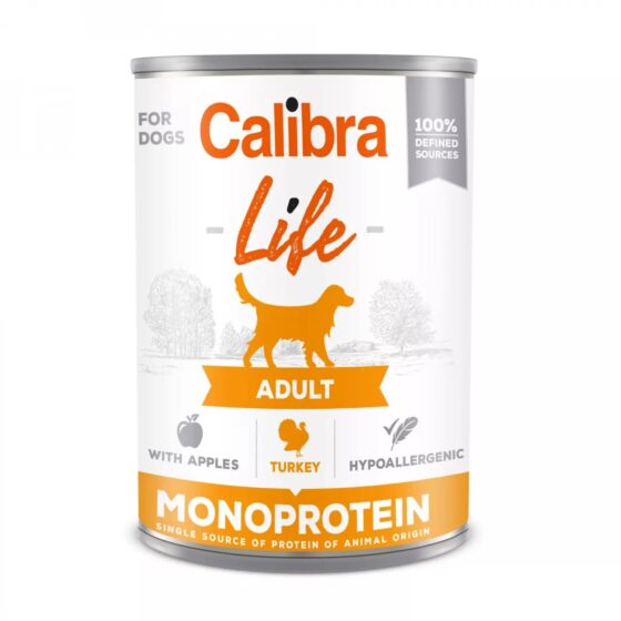 Calibra Dog Life Lata Adult Turkey with apples 400g