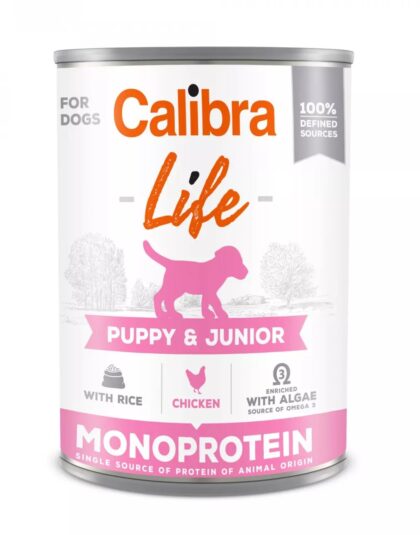 Calibra Dog Life Lata Puppy&Junior Chicken&rice 400g