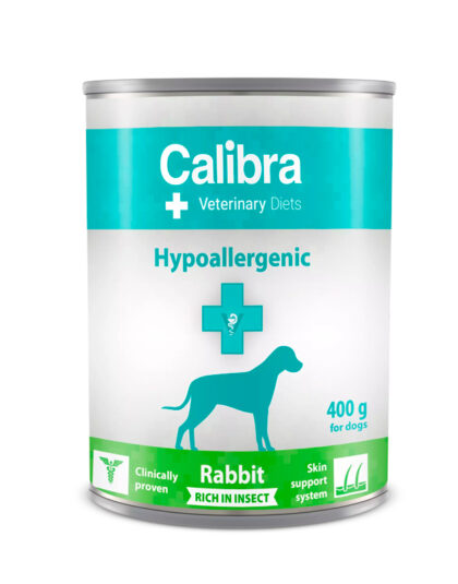 Calibra VD Dog Lata Hypoallergenic Rabbit 400gr